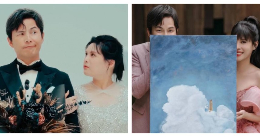 夏宇童與孫協志拍攝婚紗照，甜蜜展現「一家三口」的幸福時刻。（圖／翻攝自Instagram／sha_ariel）