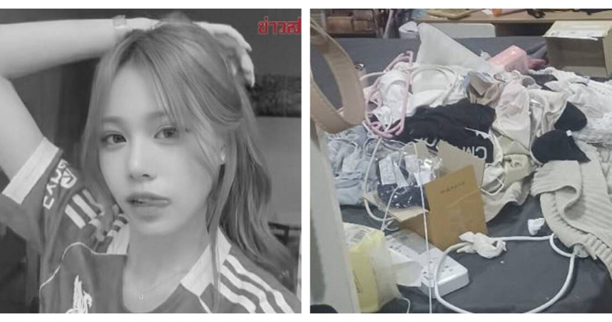 泰國25歲女模陳屍公寓，頭部遭枕頭覆蓋，警方已展開調查。（圖／翻攝自Khaosod，下同）