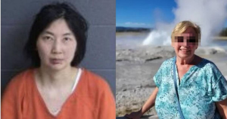 美國賓州一名37歲華裔張姓女子（Mengqi“Mona”Zhang）砍死79歲白人婆婆羅莎琳（Rosalind Cooper）。（圖／翻攝自阿姆斯壯郡立監獄、翻攝自curranfuneralhome）