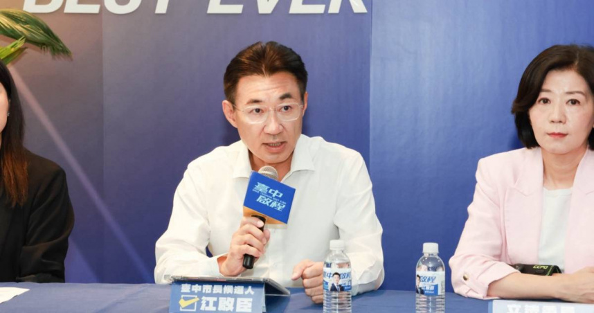 江啟臣團隊呼籲何欣純應勇於在辯論台上接受市民公斷。（圖／江啟臣團隊提供）
