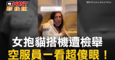 圖說-女抱貓搭機遭檢舉　空服員一看超傻眼！