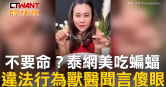 圖說-不要命？泰網美吃蝙蝠　違法行為獸醫聞言傻眼