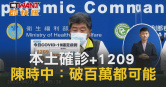 圖說-本土確診+1209　陳時中：破百萬都可能